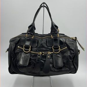 Authentic Chloe Black Leather Satchel